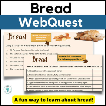 Preview of Bread WebQuest for Culinary Arts Sub Plans and Family Consumer Science Sub Plans
