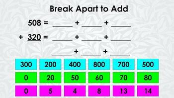 Preview of Break Apart to Add Math Activity - Go Math 1.6