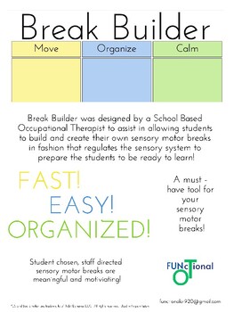 Preview of Break Builder - A Sensory Break Tool