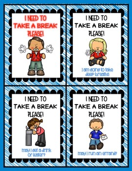Break Cards!! by CaringCaren | Teachers Pay Teachers