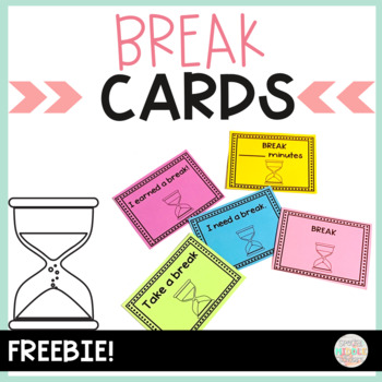 Free Printable Break Cards For Behavior Support By Special Middle Scholars