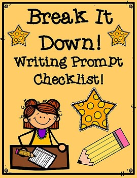Preview of Break It Down! Analyzing a Writing Prompt Checklist and Graphic Organizer
