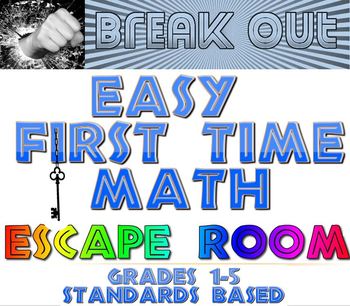Preview of Break Out: Easy first time math escape room bundle