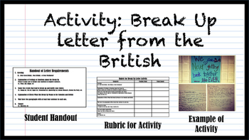 Preview of Break Up Letter with the British