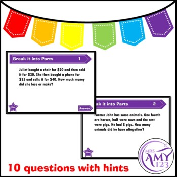 Multi Step Break It Into Parts Problem Solving By Mrs Amy123 Tpt