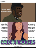 Break the Code! Fred Hampton Mini-bio Single Digit Multiplication