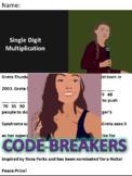 Break the Code! Greta Thunberg Mini-bio Distributive Property