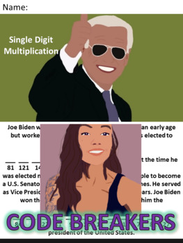 Preview of Break the Code! Joe Biden Mini-bio Distributive Property