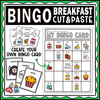 Preview of Breakfast Bingo Game - Cut and Paste Activities