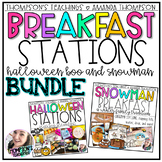 Breakfast Stations BUNDLE- Halloween and Snowman