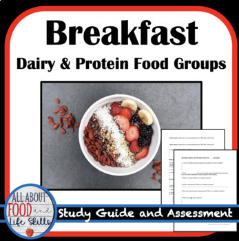 Preview of Breakfast Study Guide & Test FACS FCS family and consumer science health