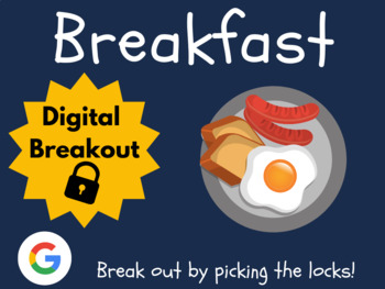 Preview of Breakfast Digital Breakout (Escape Room, Brain Break)