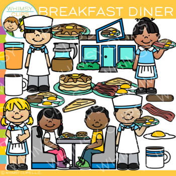 Preview of Restaurant Kids Breakfast Diner Clip Art