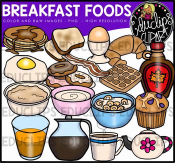 Preview of Breakfast Foods Clip Art Set {Educlips Clipart}