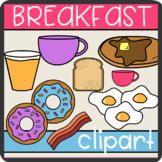 Breakfast Foods Clip Art: Pancakes, Bacon, Donuts
