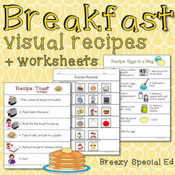 Preview of Breakfast Visual Recipes for Special Education