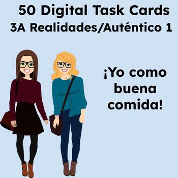 Preview of Breakfast and Lunch Foods: 50 Digital Task Cards Ch. 3A Realidades/Auténtico 1
