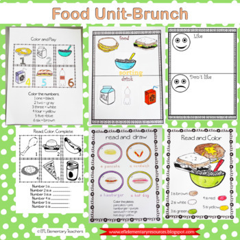 Breakfast and Lunch for ELLs by EFL Preschool and Elementary Teachers