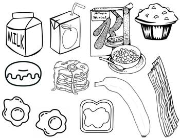 food plate coloring page