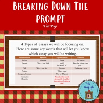 Preview of Breaking Down the Prompt! Test Prep
