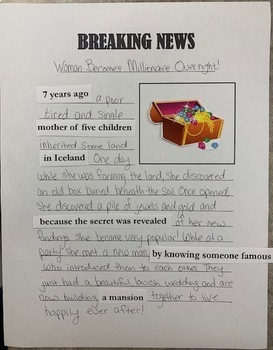 breaking news creative writing