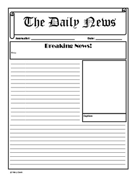 Preview of Breaking News Newspaper Template