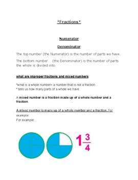 Preview of Breaking down teaching fractions for teachers