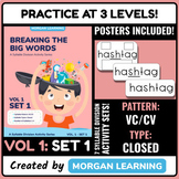 Breaking the Big Words: Syllable Division Activity Set 1 (
