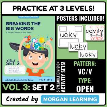 Preview of Breaking the Big Words: Syllable Division Activity Set 15 (VC/V) - Open