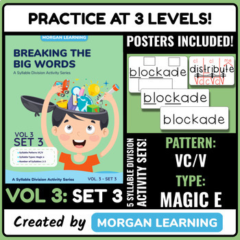 Preview of Breaking the Big Words: Syllable Division Activity Set 16 (VC/V) - Magic E