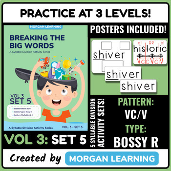 Preview of Breaking the Big Words: Syllable Division Activity Set 18 (VC/V) - Bossy R