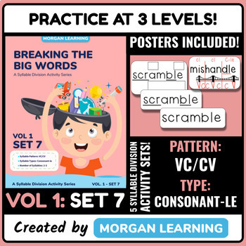 Preview of Breaking the Big Words: Syllable Division Activity Set 7 (VC/CV - Consonant-le)