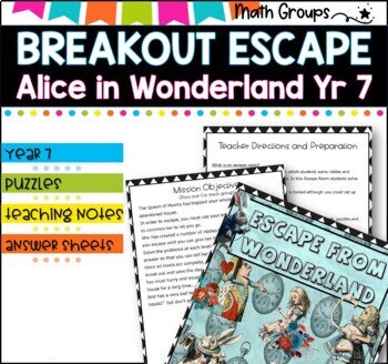 Preview of Breakout I Escape Room I Math Facts Grade 7 I GOOGLE classrooms