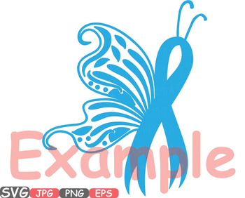 Download Breast Cancer Butterfly Svg Props Clipart Awareness Autism Ribbon Survivor 544s
