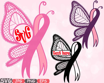 Download Breast Cancer Butterfly frame clipart Awareness autism ...
