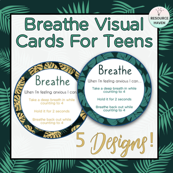 Preview of Breathe Cards for Reducing Anxiety - Mindfulness