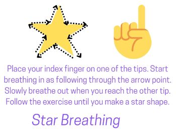 Preview of Breathing Exercise Cards/ Calming Strategy