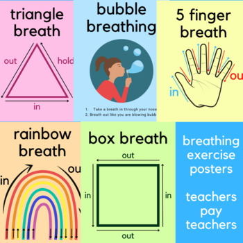Mindfulness Breathing Posters Teaching Resources | TpT