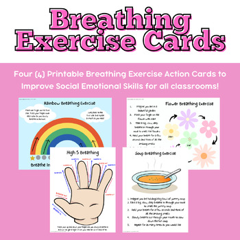 Breathing Exercise Activity Cards with engaging visuals by Mighty Minds OT