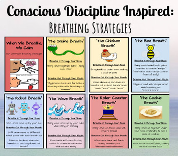 Preview of Calming Breathing Strategies *Conscious Discipline Inspired* Ring Booklet Ready