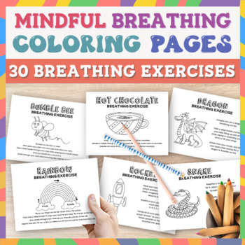 Preview of Breathing Techniques Exercises Calm Corner Decor Posters Kit Calming Grounding