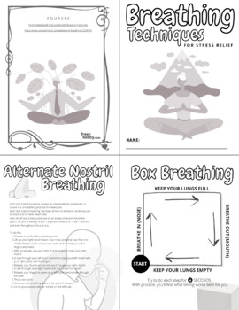 Preview of Breathing Techniques for Stress Relief & Relaxation BOOKLET