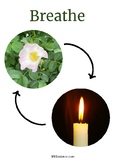 Breathing card- Rose and candle -Mindfulness