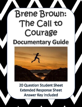 Preview of Brene Brown: The Call to Courage Viewing Guide - Google Copy Included