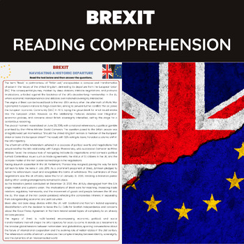 Preview of Brexit Reading Comprehension | UK British exit from European Union