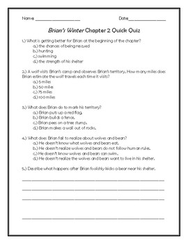 Preview of Brian's Winter Chapter 2 Quick Quiz