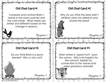 Brian S Winter Chit Chat Cards For Grades 4 8 Common Core Aligned Freebie