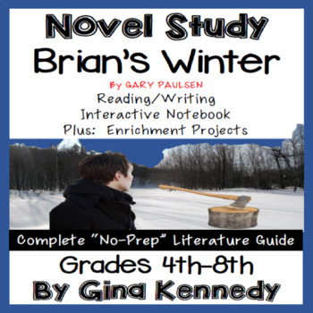 Preview of Brian's Winter Novel Study & Project Menu; Plus Digital Option