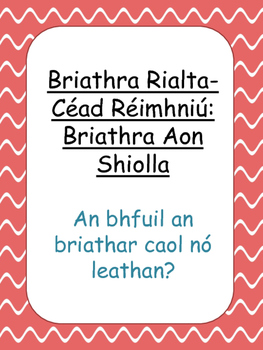 Preview of Briathra Rialta Aon Shiolla
