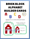 Brick Block Lego Alphabet Letter Builder Cards